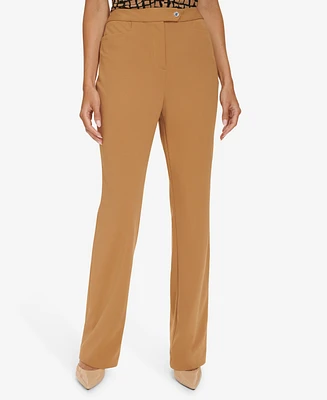 Calvin Klein Petite Mid Rise Straight Leg Pants