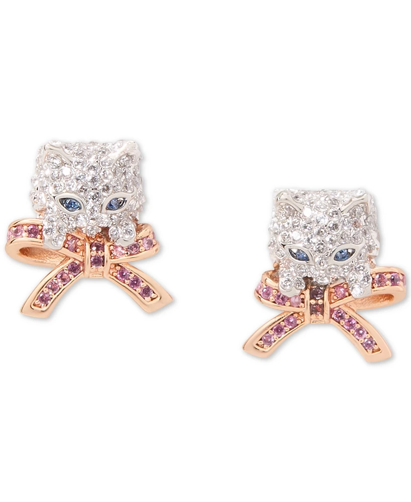 Kate Spade New York Two-Tone Pave & Stone Pawlina Stud Earrings