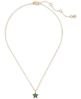 Kate Spade New York Gold-Tone Cubic Zirconia Cosmos Star Pendant Necklace