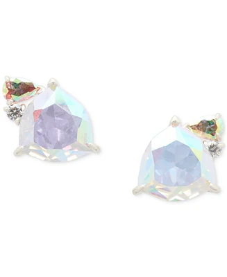 Kate Spade New York Silver-Tone Mixed-Cut Cubic Zirconia Stud Earrings