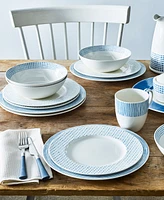 Noritake Hammock Rim 12-Piece Dinnerware Set, Service for 4