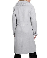 Guess Women's Nancy Faux-Fur-Collar Long Coat