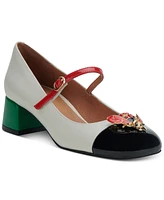 Jeffrey Campbell Jitterbug Cap-Toe Block-Heel Mary Jane Pumps