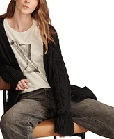 Lucky Brand Women's Cable-Knit Long Cardigan