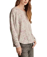 Lucky Brand Women's Cloud Floral-Print Long-Sleeve T-Shirt