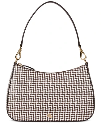 Lauren Ralph Lauren Houndstooth Leather Small Danni Bag