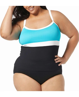 Beach House Sport Plus Flex Ribbed Tankini Top