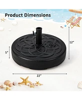 Skonyon 22 Inch Fillable Heavy-Duty Round Patio Umbrella Base Stand