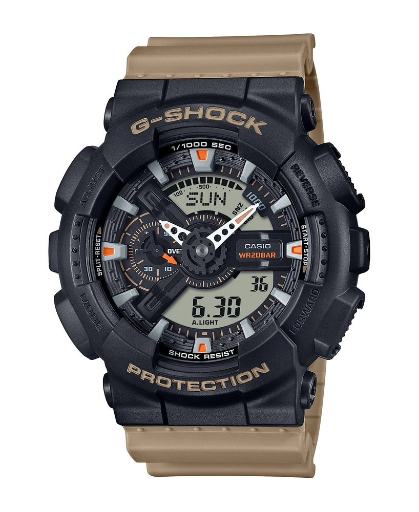 G-Shock Men's Japanese Quartz Black Resin Watch, 51.2mm, GA110TU-1A5