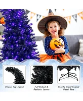 Skonyon 7 Feet Pre-Lit Halloween Tree 8 Flash Modes with 400 Lights
