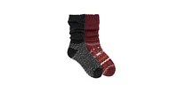 Muk Luks Women's Slouch Heat Retainer Sock (2 Pair Pack