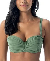 Coco Reef Women's Charisma Bra-Sized Pleated Bikini Top