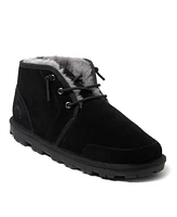 Dearfoams Men's Fireside by Shepparton Lace Up Shearling Bootie