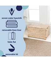 Jonathan Y Anada Handwoven Wicker Weave Storage Trunk