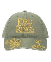 Lord Of The Rings Men's The Logo Washed Green Cotton Twill Hat