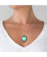 Jessica Simpson Blue Heart Necklace