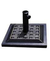 Skonyon 17.5 Inch Heavy Duty Square Umbrella Base Stand of 30 lbs for Outdoor