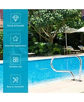 Skonyon Stainless Steel Swimming Pool Hand Rail with Base Plate