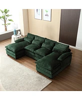 Streamdale Furniture Modern U-Shape Sectional Sofa with Strong Support