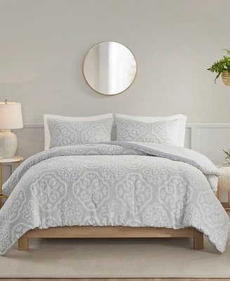 Madison Park Everly Woven Medallion 3-Pc. Duvet Cover Set, King/California King