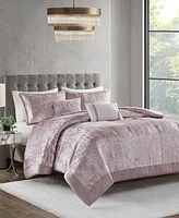 Madison Park Lee Crinkle Velvet 5-Pc. Comforter Set