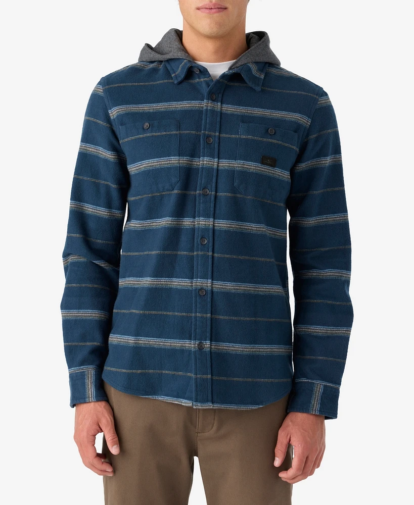 O'Neill Landmarked Stripe Hooded Flann Button Shirt