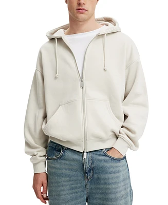 Cotton On Men's Box Fit Zip Up Hoodie