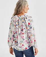 Style & Co Women's Printed Shine Top, Created for Macy's