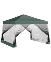 Slant Leg Canopy Tent with Netting and Carry Bag