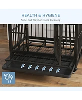 Streamdale Furniture 36" Heavy Duty Dog Crate with Wheels & Double Door