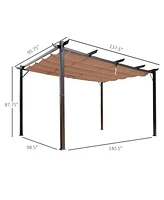 Streamdale Furniture 10' x 13' Retractable Pergola Canopy