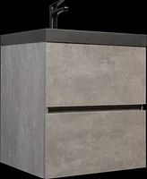 Wall-Mounted Floating Vanity with Quartz Top
