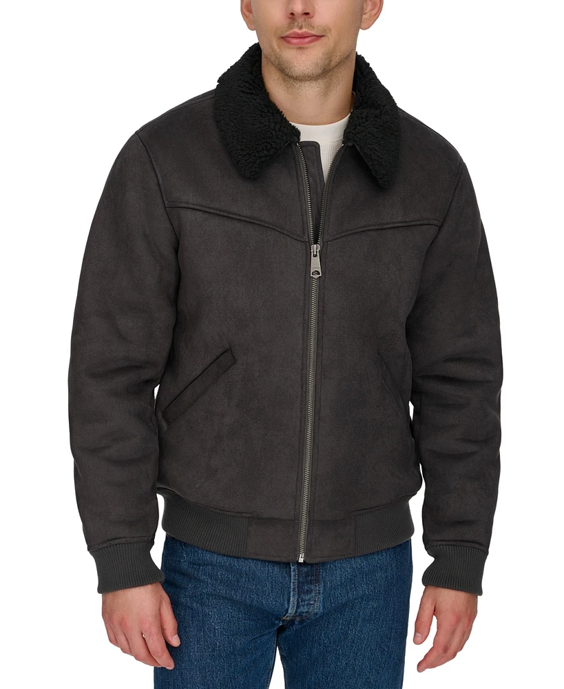 Levi's Men's Faux-Shearling Full-Zip Bomber Jacket