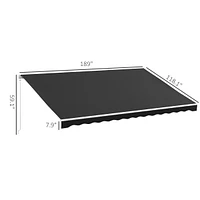 Outsunny 10' x 8' Electric Retractable Awning w/ Remote Controller