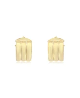 The Lovery Mini Triple Huggie Hoop Earrings 14K Gold