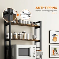 Streamdale Furniture Kitchen Essential: Baker's Rack, Microwave Stand, Coffee Bar with Adjustable Shelves