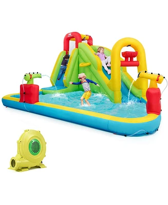 Costway Inflatable Water Slide Kids Bounce House w/480w Blower