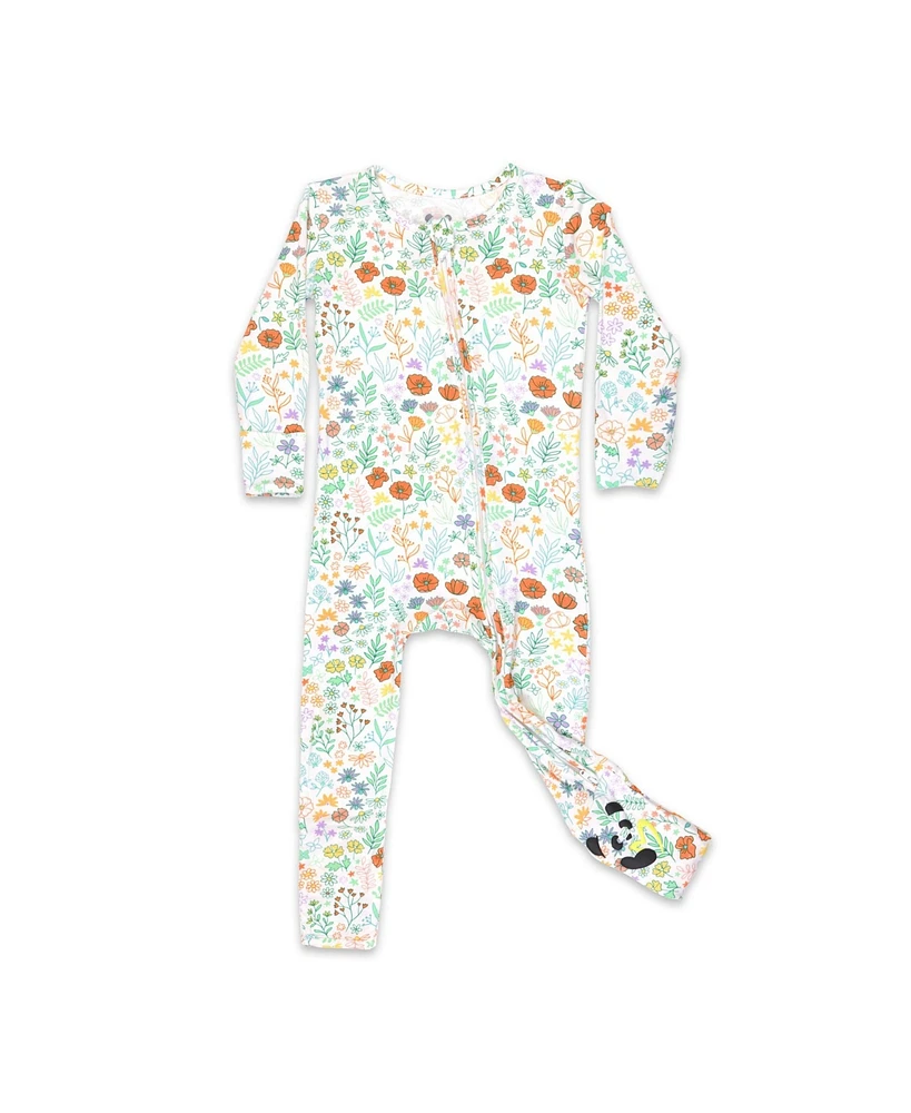 Bellabu Bear Unisex Baby Summer Floral Convertible Footie