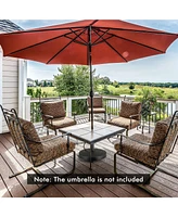 Skonyon 51LBS 20.5Inch Outdoor Umbrella Base with Wheels and Handles