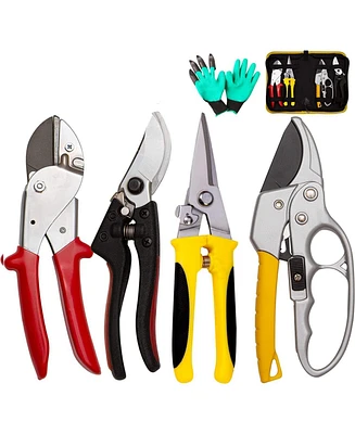 Kotto Pruner Shears Set with Storage Bag - 4 Pack