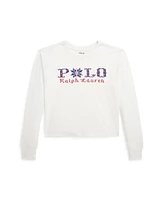 Polo Ralph Lauren Big Girls Logo Cotton Boxy Long-Sleeve Tee