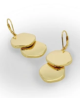 Robert Lee Morris Soho Gold Sculpted Disc Drop Earrings