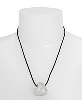 Robert Lee Morris Soho Silver Puffy Heart Leather Necklace