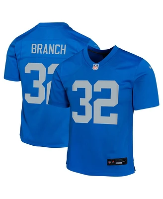 Nike Big Boys and Girls Brian Branch Blue Detroit Lions Alternate Game Jersey