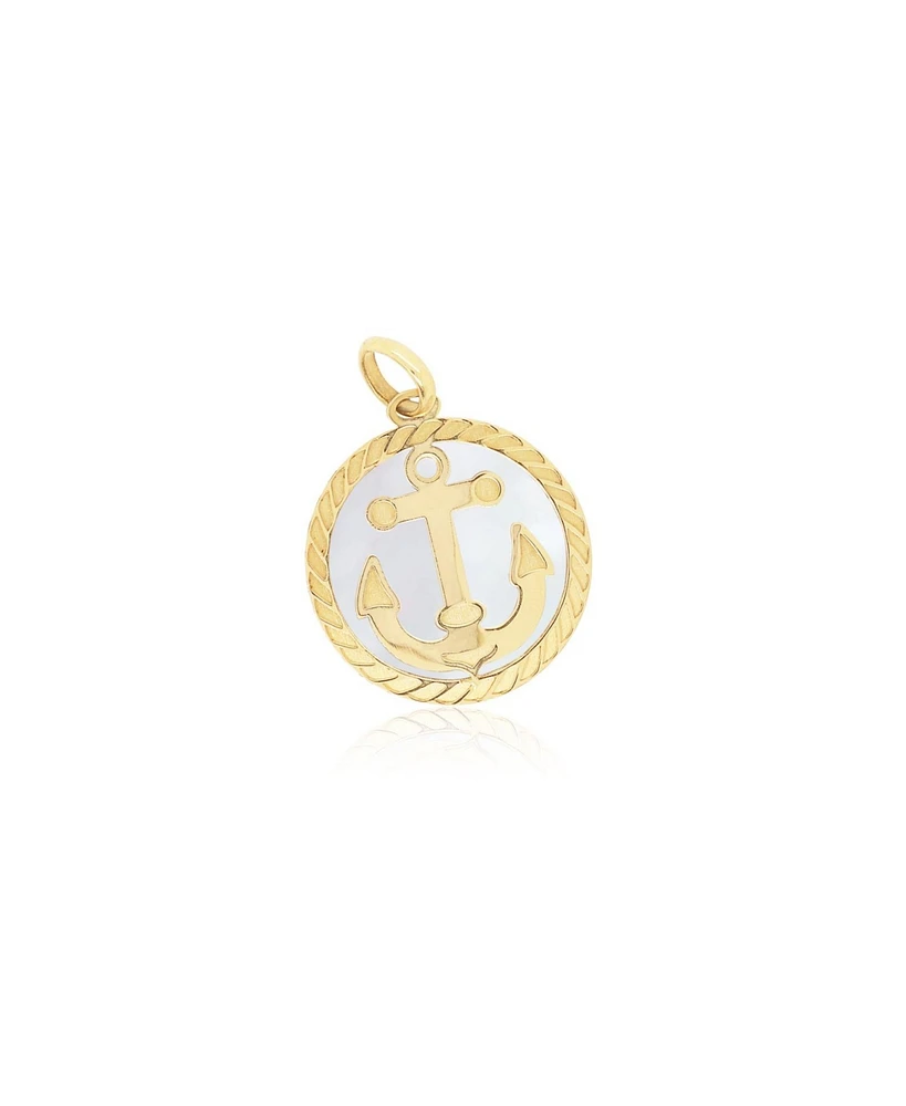 The Lovery Mother of Pearl Anchor Charm