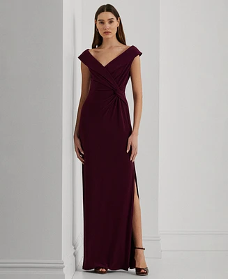 Lauren Ralph Women's Off-The-Shoulder Jersey Gown