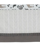 Lambs & Ivy Baby Jungle Animals 4-Piece Gray/White/Taupe Crib Bedding Set