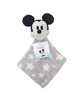 Lambs & Ivy Disney Baby Mickey Mouse Gray Stars Security Blanket/Lovey