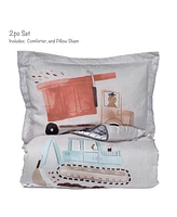 Bedtime Originals Construction Zone Twin Quilt & Pillow Sham Set