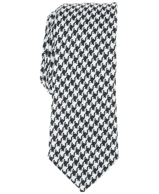 Bar Iii Men's Metallic Houndstooth Tie, Created for Macy's